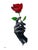 Revelation by Tanner Valant | Color pencil on paper Hand holding a red rose. For Sale