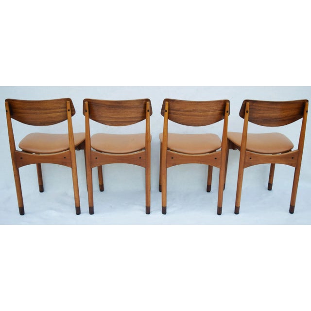 Mid-Century Beech Dining Chairs, Italy, 1960s, Set of 4 For Sale - Image 3 of 5