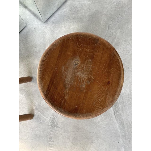 Brutalist Hammered Stools, 1950s, Set of 4 For Sale - Image 15 of 18