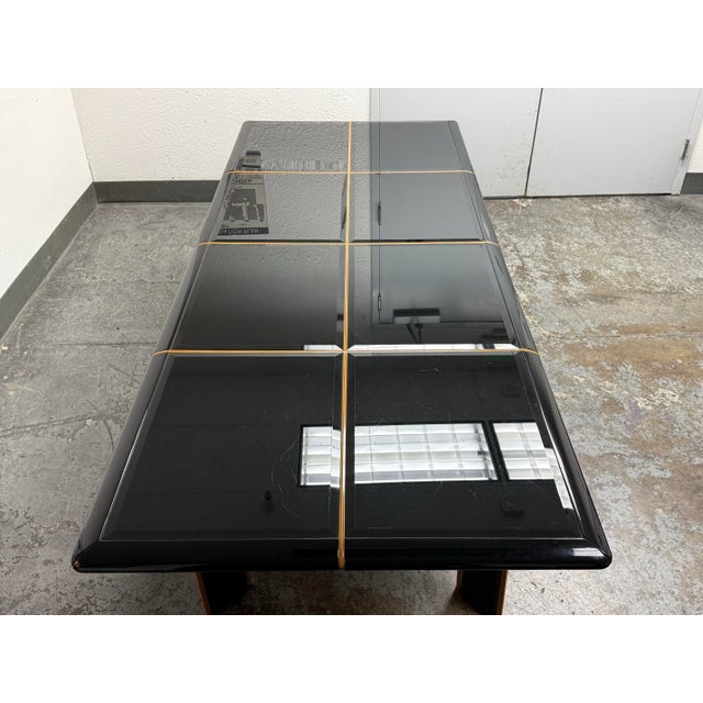 Paint Pierre Cardin for Roche Bobois Vintage Black Lacquer Extension Dining Table For Sale - Image 7 of 12
