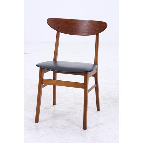 Mid-Century Danish Teak and Leather Chairs from Farstrup Møbler, Set of 4 For Sale - Image 6 of 16