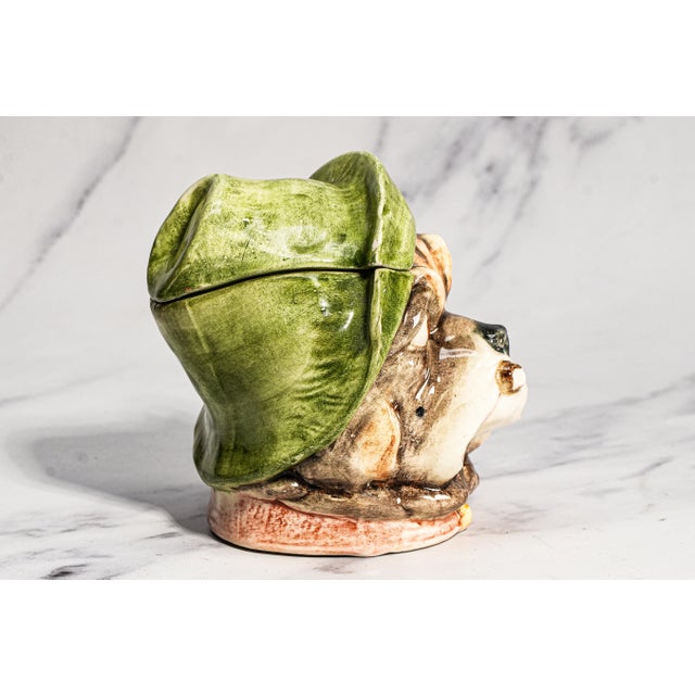 Wonderful Antique Bulldog Humidor Jar Ceramic Figural Tobacco Jar English Dog Head Lidded Jar Vintage Tobacciana For Sale - Image 10 of 14