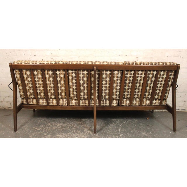 Mid 20th Century Mid-Century Three Seat Spindle Back Sofa For Sale - Image 5 of 13