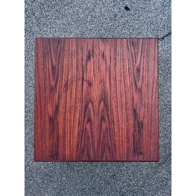Mid 20th Century Mid Century Danish Modern Side Table With Slatted Shelf For Sale - Image 5 of 12