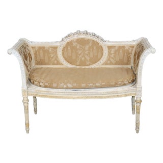 1940's Louis XVI Style Settee Window Bench Attributed to Maison Jansen For Sale