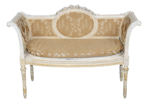 1940's Louis XVI Style Settee Window Bench Attributed to Maison Jansen