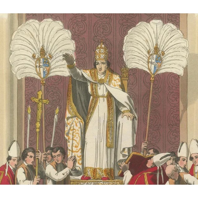 Cruikshank, Pope Pius VII Giving His Benediction from St Peter's Balcony, 1819, Print For Sale - Image 4 of 10