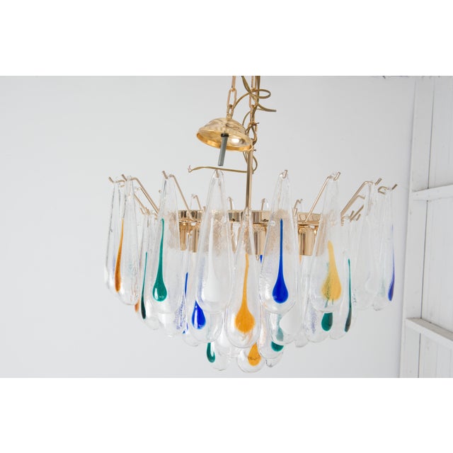 1960s Mid-Century Modern Murano Blown Glass Chandelier For Sale - Image 11 of 13