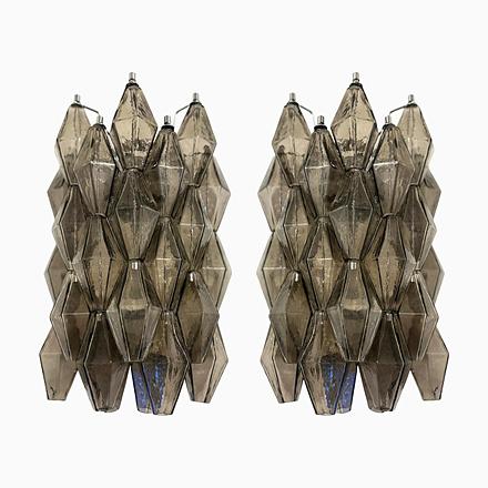 Italian Poliedri Murano Glass Wall Sconces by Simoeng, Set of 2 For Sale - Image 13 of 13