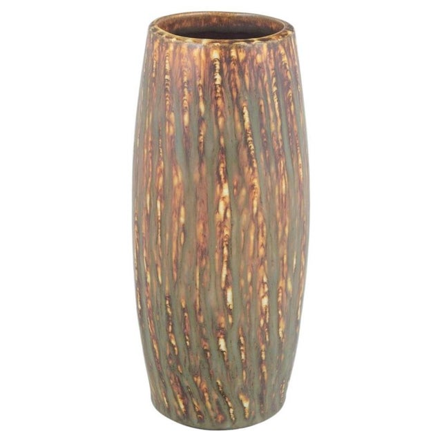 Ceramic Vase with Birch Wood Glaze by Gunnar Nylund for Rörstrand For Sale - Image 5 of 5