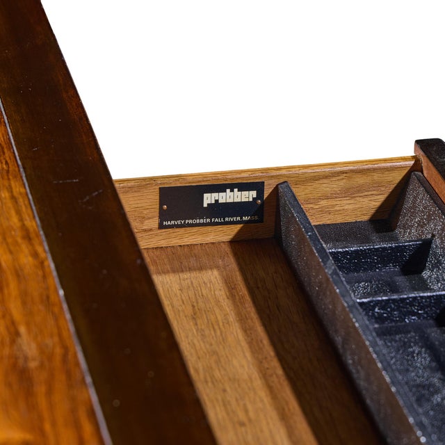 Harvey Probber Mid Century Rosewood and Ebonized Mahogany Writing Desk For Sale - Image 9 of 9