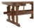 Mid 20th Century Czechia Traditional Burnt Orange Wood Console Table For Sale