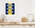 This colorful piece has just the right shot of yellow that runs through the center and across bars of french blue on a...