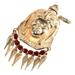 Vintage Napier Egyptian Revival Face Perfume Bottle Charm Pendant