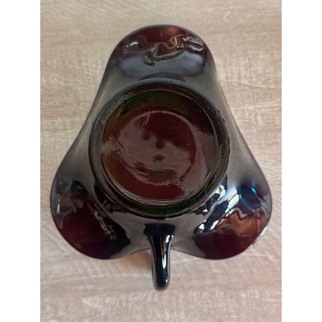 Amethyst Antique Dugan Amethyst Holly Berry Carnival Glass Gravy Boat For Sale - Image 8 of 8