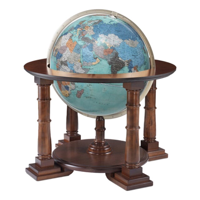 Sirius Aquamarine Globe by Zoffoli Mappamondi For Sale