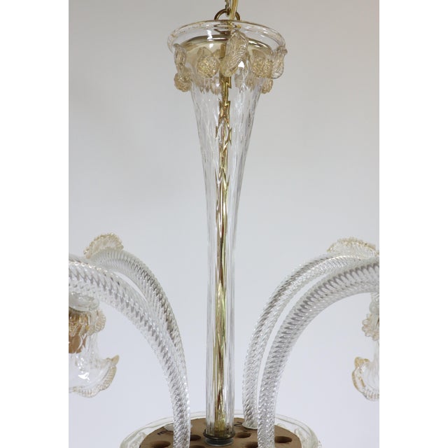 Glass Vintage Baroque Style Floral Gold Inflused Cristallo Murano Chandelier For Sale - Image 7 of 12