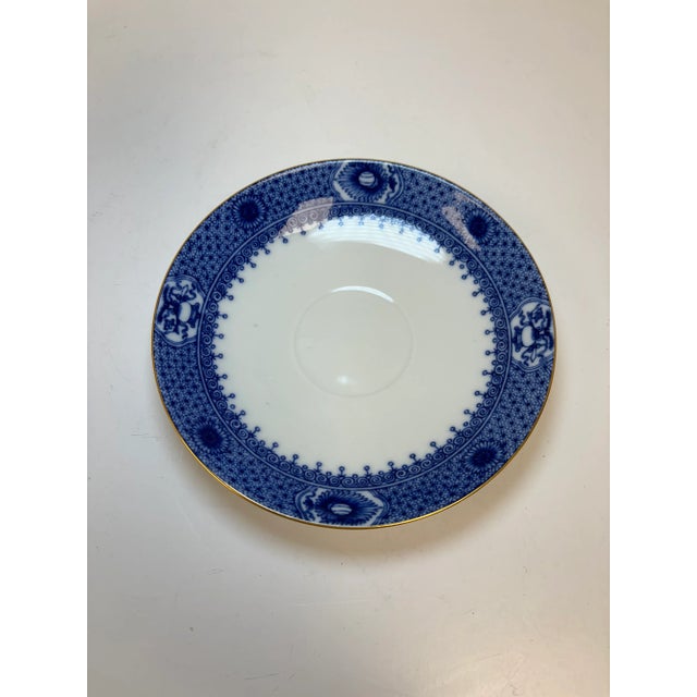 2010s Imperial Blue by Mottahedeh Cup/Saucer and Dinner Plate - Set of 3 For Sale - Image 5 of 9
