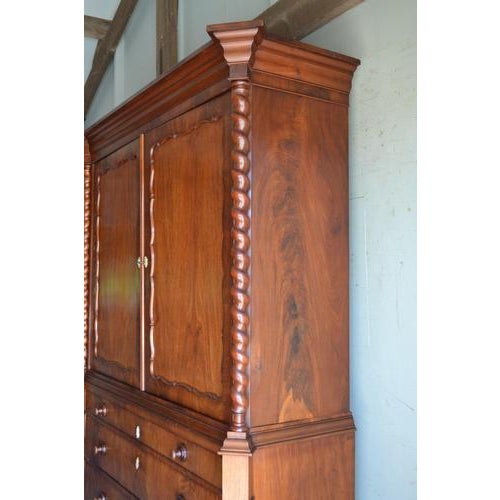 Biedermeier Mahogany Wooden Cabinet For Sale - Image 4 of 14