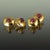 18K Cufflinks with 4 cabochon runies weighing 6.40 carats and 17.73 grams of 18k gold.