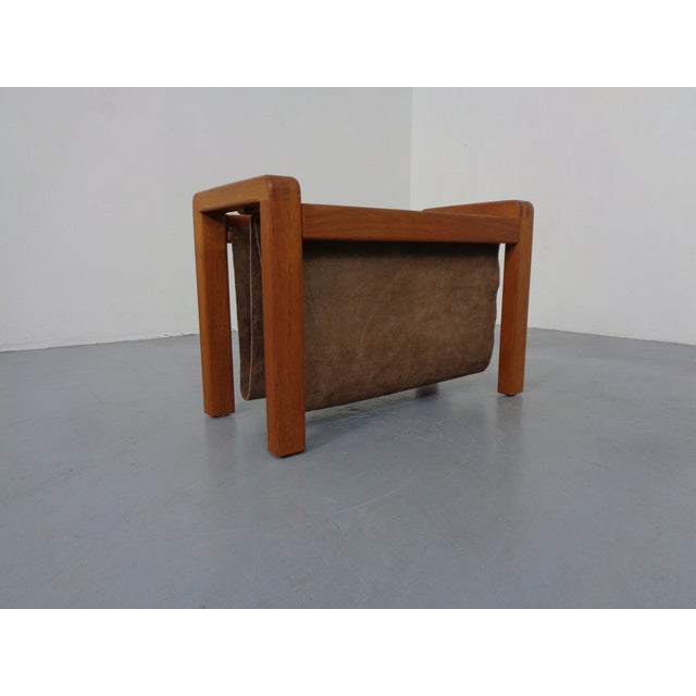 Teak and Leather Magazine Rack from Salling Stolfabrik, Denmark, 1960s For Sale - Image 6 of 11
