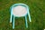 Mid-Century Modern Tropitone Turquoise Webbed Bench & Round Side Table, 1960s - Set of 2 For Sale - Image 3 of 4