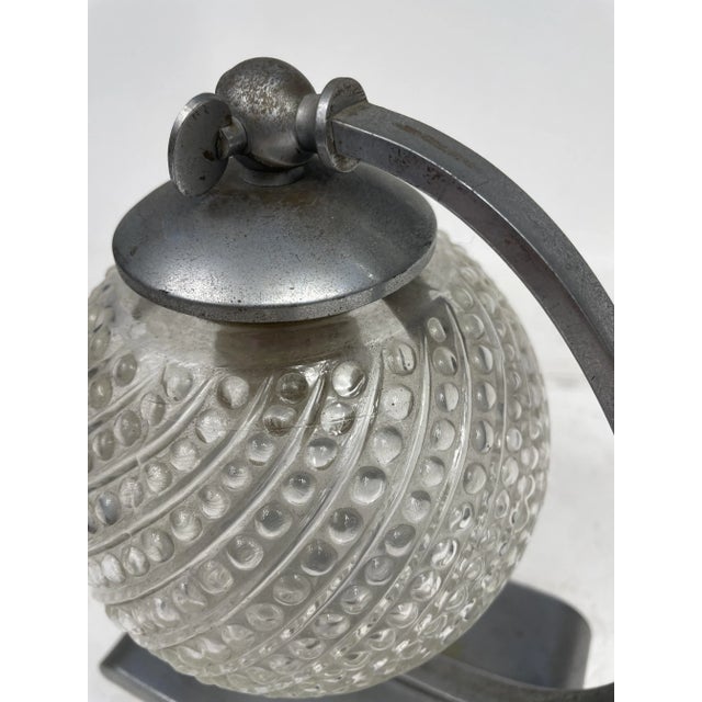 Art Deco Table Lamp in Inlaid Glass, 1930s For Sale - Image 6 of 11