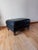 Blue Lee Industries Custom Colonnade Blue Leather Ottoman With Nailhead Trim For Sale - Image 8 of 9
