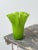 Vintage Lime Green Handblown Glass Undulating Vessel, Circa 1960s For Sale - Image 12 of 17