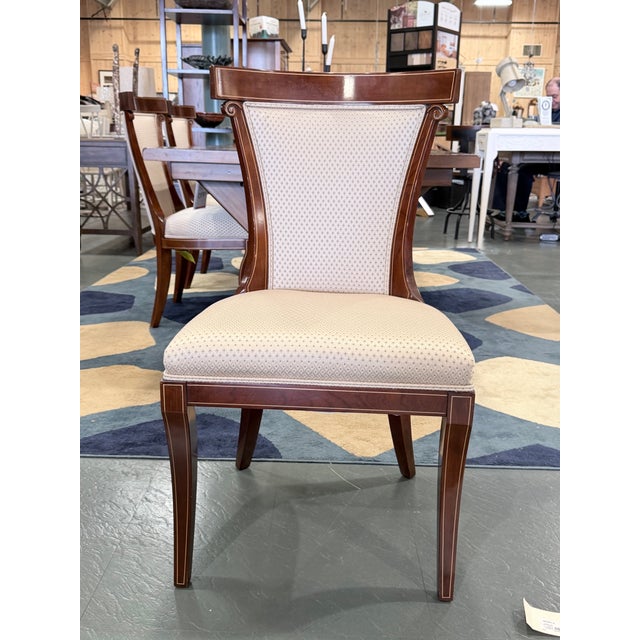 John Widdicomb Late 20th Century Set of 6 John Widdicomb Neoclassical Klismos Mahogany Dining Chairs For Sale - Image 4 of 9
