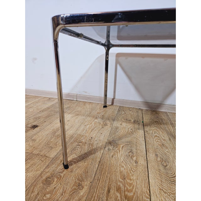 Mid-Century Modern Coffee Table in Chrome and Smoked Glass, Italy, 1970s For Sale - Image 12 of 18