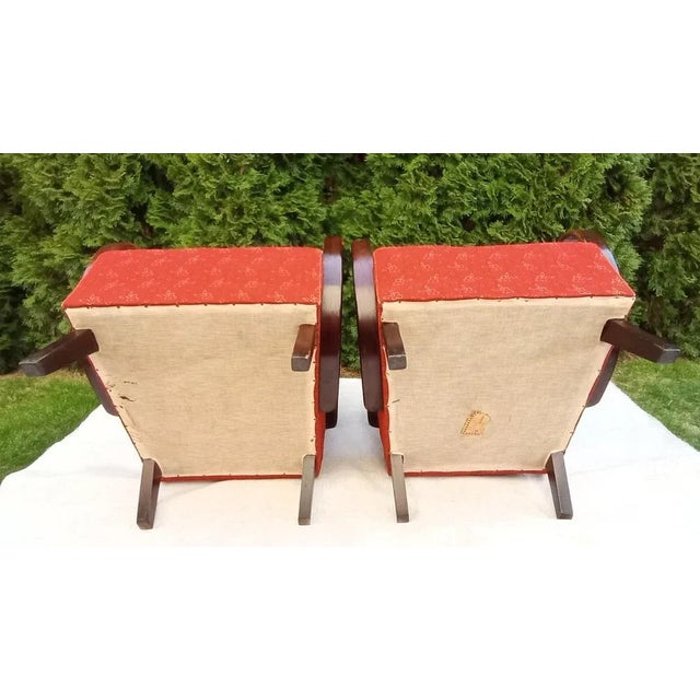 Set of Armchairs attributed to Jindrich Halabala for Up Závody, 1950s For Sale - Image 11 of 13