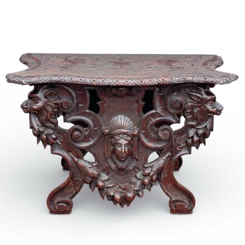 Victorian Italian Carved Walnut Side Table For Sale - Image 14 of 14