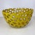 Contemporary 1990s Contemporary Free Form Cutout Ceramic Decorative Bowl in Mustard Yellow For Sale - Image 3 of 13