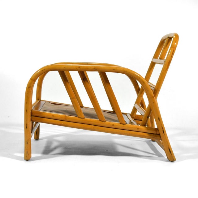 Mid 20th Century Ficks Reed Three Strand Rattan "Angles" Lounge Chair For Sale - Image 5 of 9