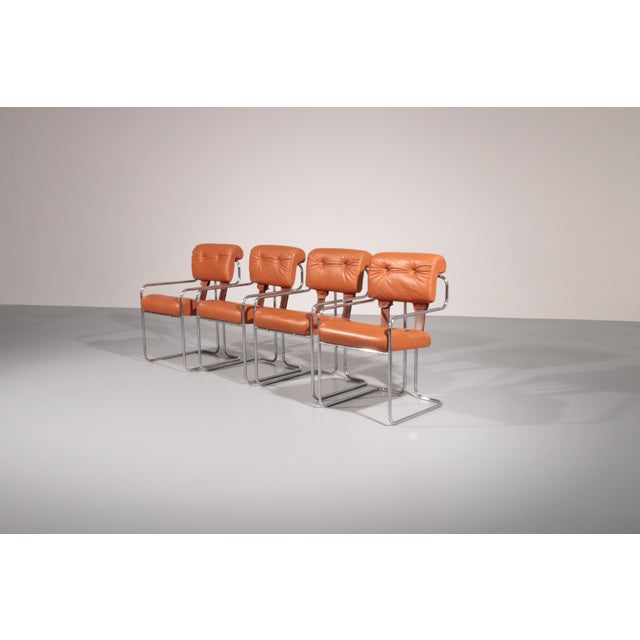 Italian Tucroma Chairs by Guido Faleschini for i4 Mariani, 1970s, Set of 4 For Sale - Image 14 of 14