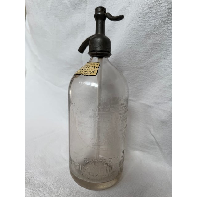 In Perfect container seltzer water bottle from 20's. it's very nostalgic