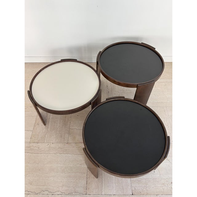 Wood Model 780 Nesting Coffee Tables by Gianfranco Frattini for Cassina, Italy, 1960s, Set of 3 For Sale - Image 7 of 15