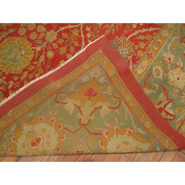 Late 19th Century 19th Century Superfine Antique Zabihi Collection Indian Agra Rug - 10' x 12'9" For Sale - Image 5 of 12