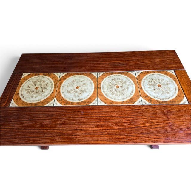 1970s Attributed Ox Art Danish Rosewood Tile Drop Leaf Dining Table For Sale In Dallas - Image 6 of 11