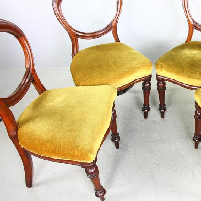 1970s Vintage Mahogany Yellow Velvet Louis XVI Victorian ... (640 x 640 Pixel)