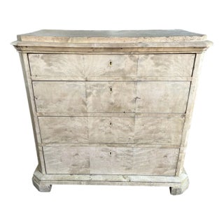 19th Century Danish Biedermeier Bleached Maple Chest of Drawers For Sale