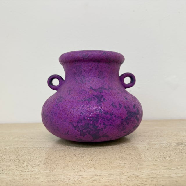 Purple Ceramic Vase from Zenith Gouda, Holland, 1970s For Sale - Image 4 of 18