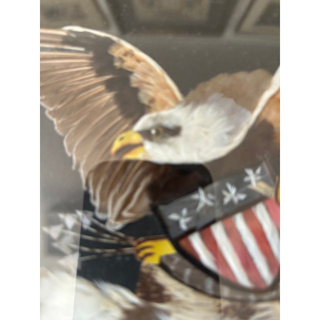 American American Eagle Coat of Arms Made of Feathers, 19th Century For Sale - Image 3 of 7