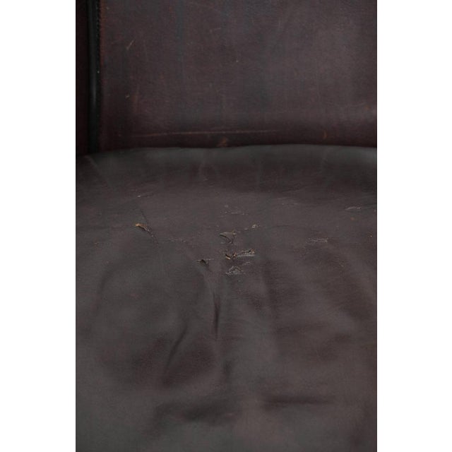 Club Chair in Dark Sheepskin Leather For Sale - Image 13 of 14