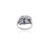 Art Deco 1.3ct Blue Sapphire and Diamond Cocktail Ring in 18k White Gold Size 7 For Sale In New York - Image 6 of 13