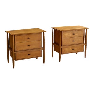1950s Mount Airy Mid-Century Nightstands -a Pair For Sale