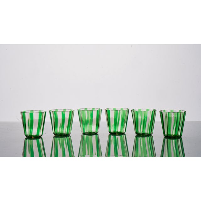 Italian Crystal Glasses by Mariana Iskra, 2004, Set of 6 For Sale - Image 6 of 8