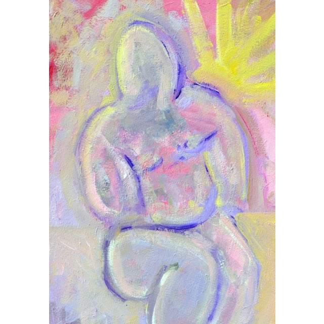 Figure in pink by by San Francisco, California area artist Daniel David Fuentes (American, 1977-2017), (AKA, Xavier Lundt)...