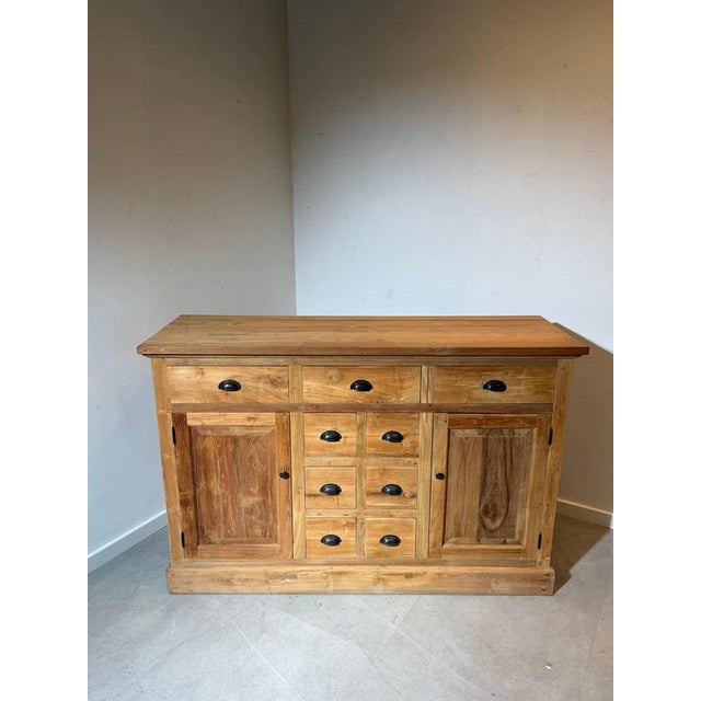Vintage Rustic Wood Sideboard For Sale - Image 4 of 7
